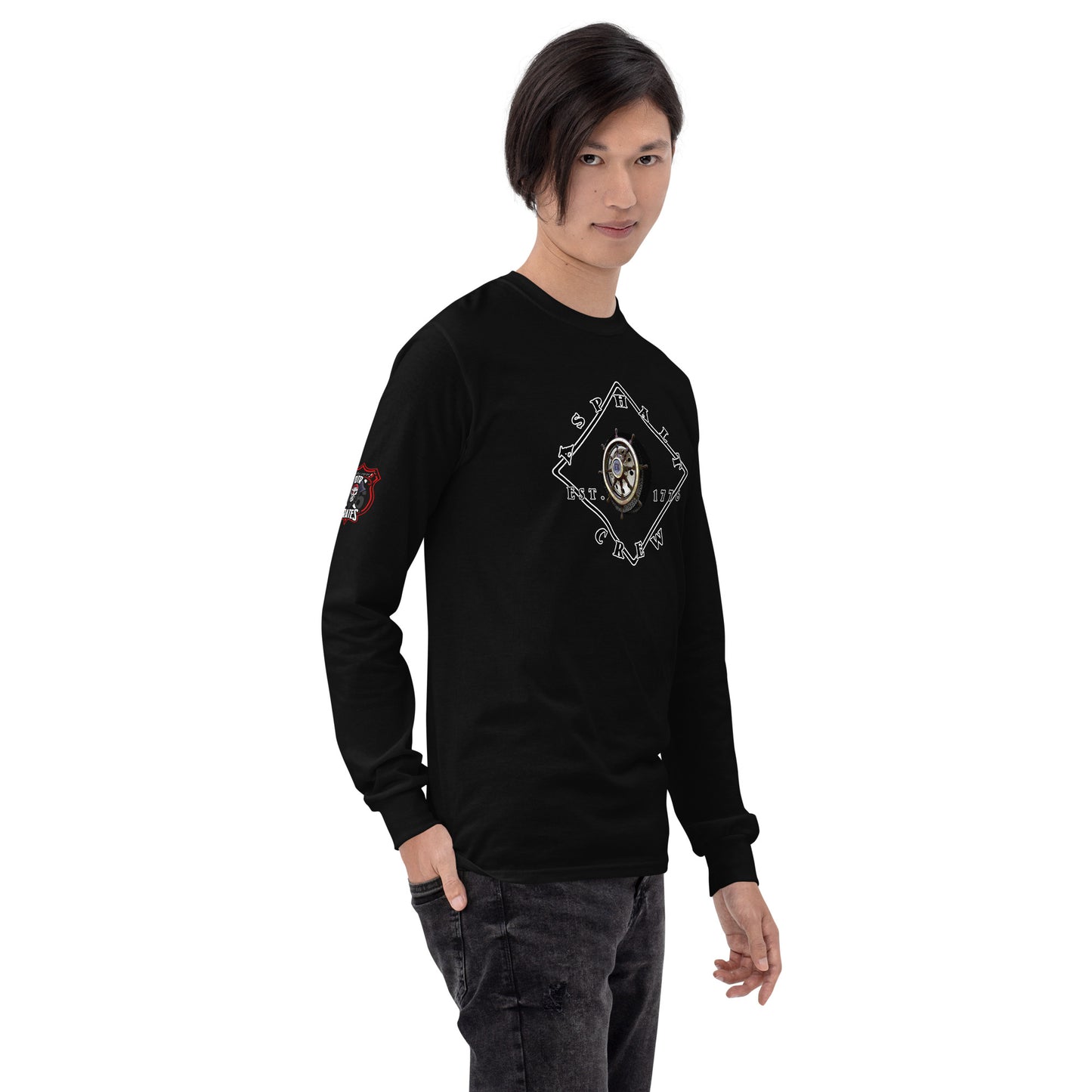 Asphalt crew long sleeve trucker shirt