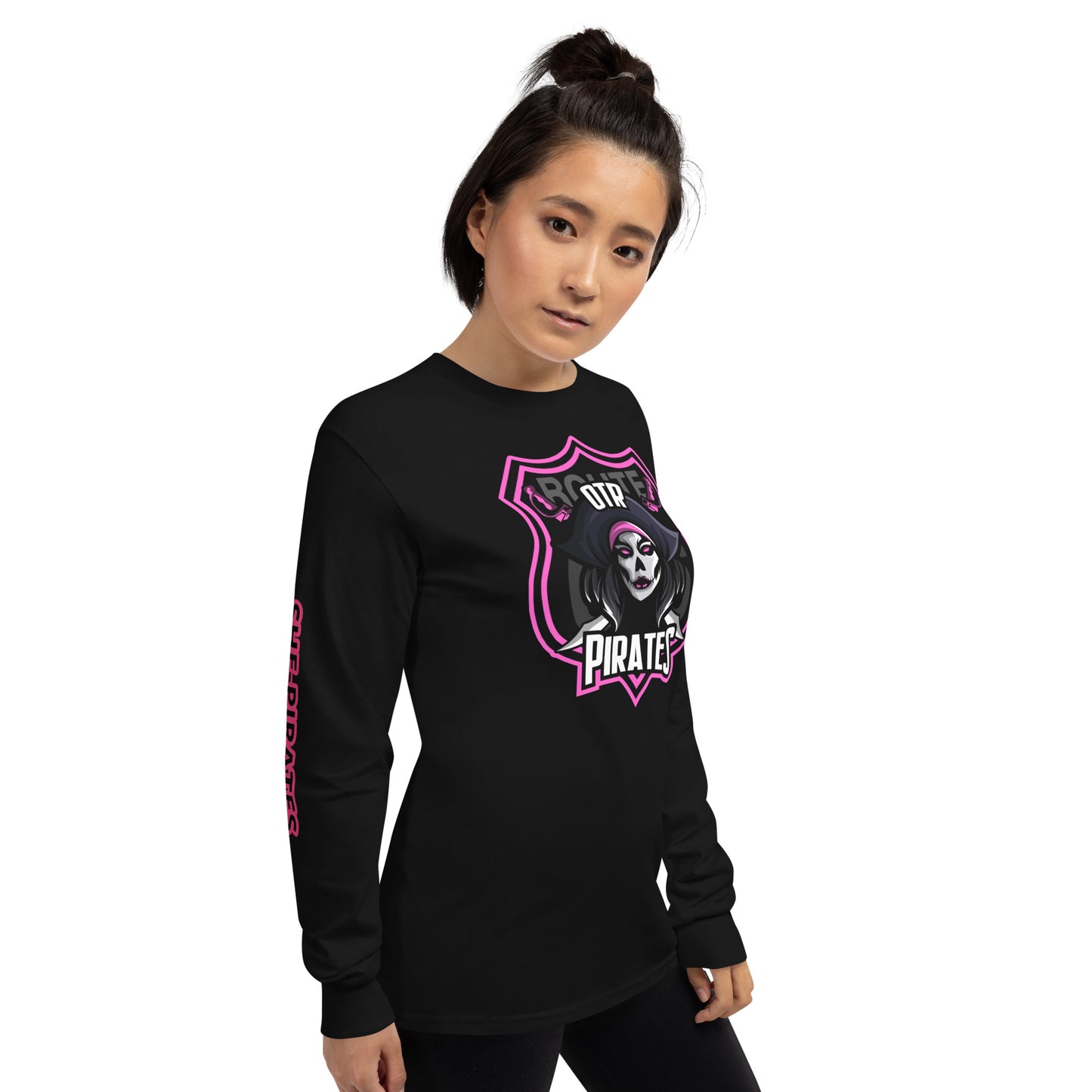 She pirate long sleeve trucker shirt.