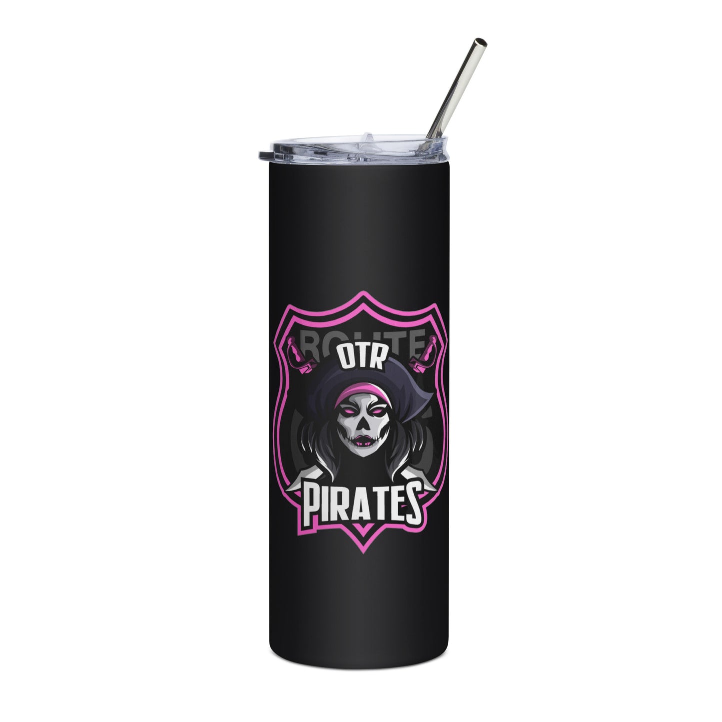 Stainless steel she-pirate tumbler