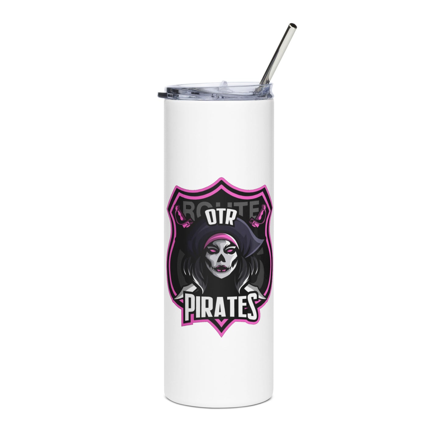 Stainless steel she-pirate tumbler