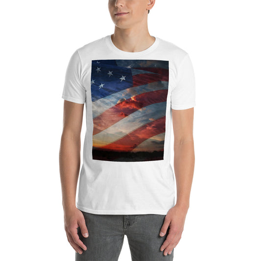 American flag trucker shirt