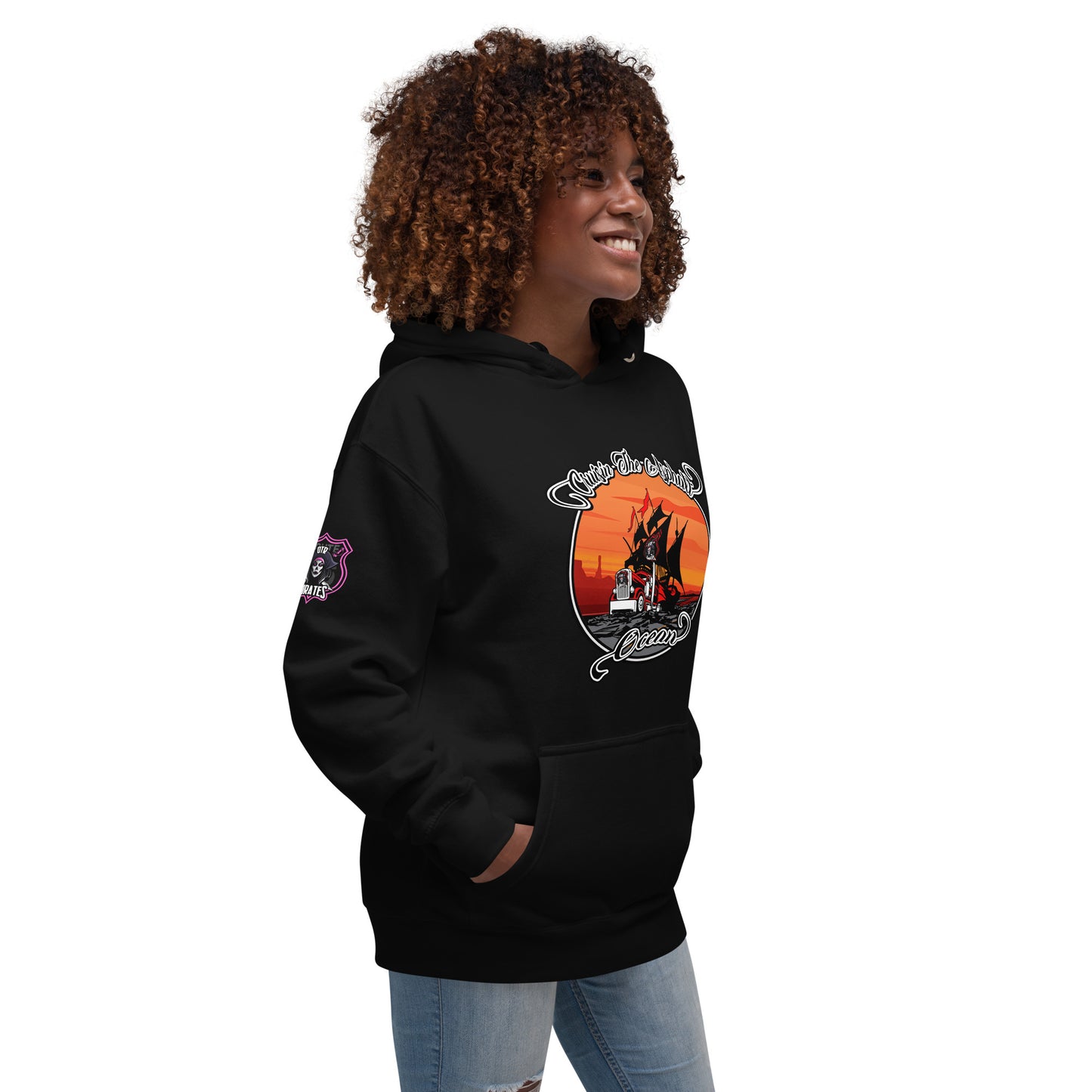 cruising female trucker hoodie